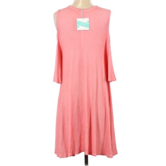 Umgee womens Dress Medium Bell Sleeves Lace Up Cold Shoulder Tunic - Picture 4 of 4